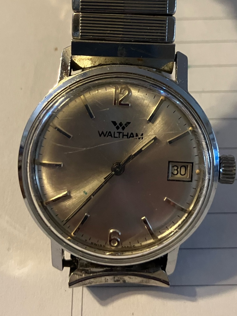 Vintage Waltham Calendar Watch Manual Wind